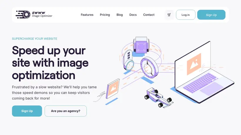 EWWW Image Optimizer homepage screenshot
