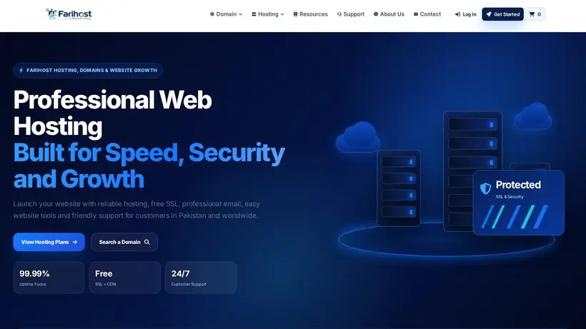 Fari Host homepage screenshot