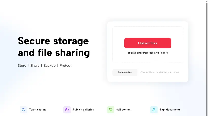 Files.fm homepage screenshot