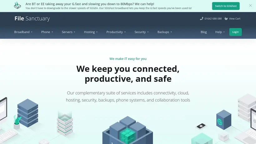 File Sanctuary homepage screenshot