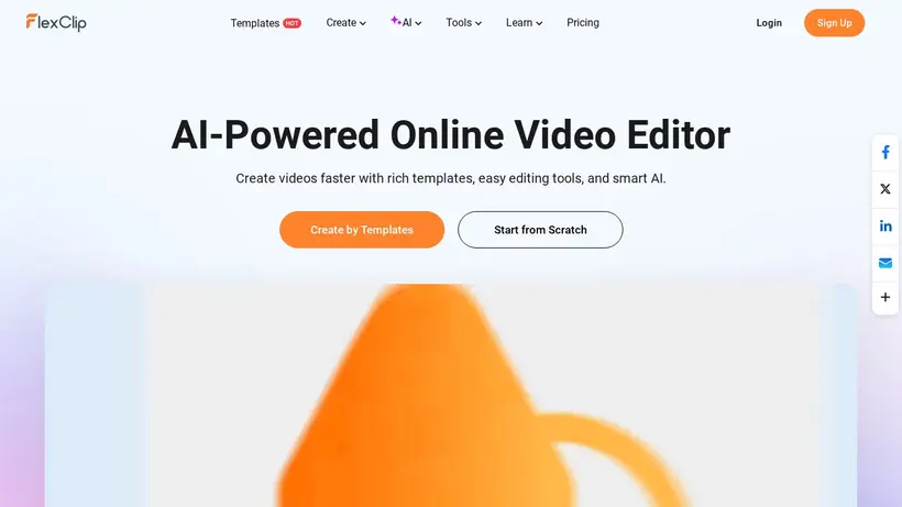 Flex Clip homepage screenshot
