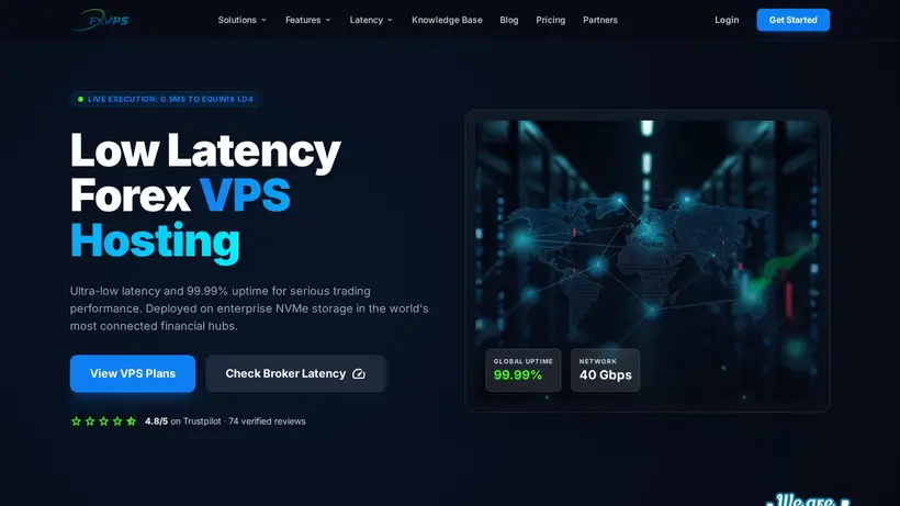 FXVPS homepage screenshot