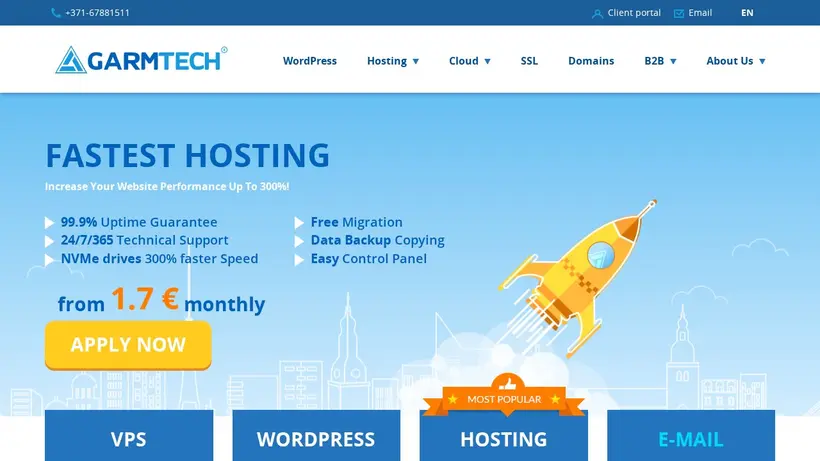 GarmTech homepage screenshot