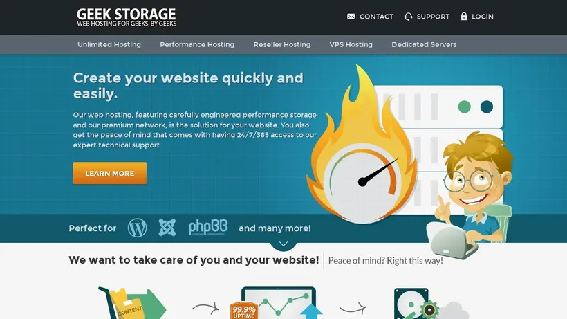 Geek Storage homepage screenshot