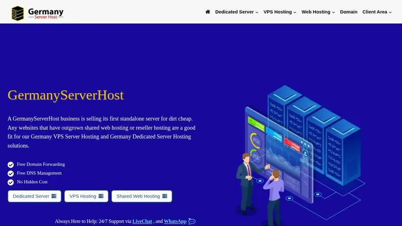 Germany Server Host homepage screenshot
