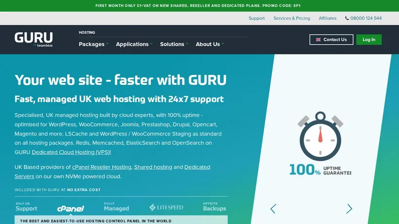 Guru UK homepage screenshot