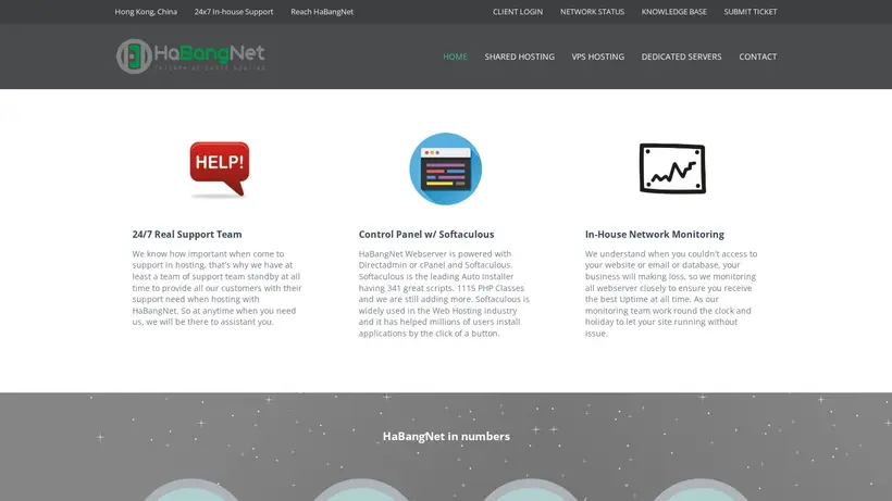 Ha Bang Net homepage screenshot