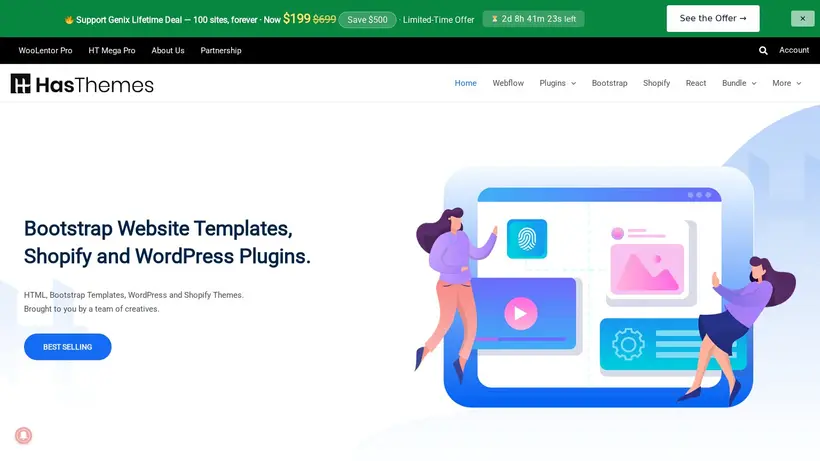 Has Themes homepage screenshot