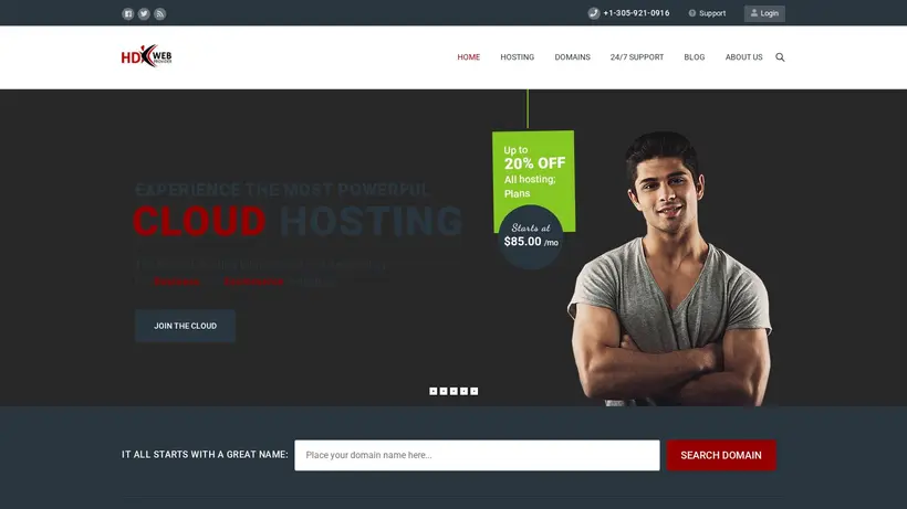 HD Web Provider homepage screenshot