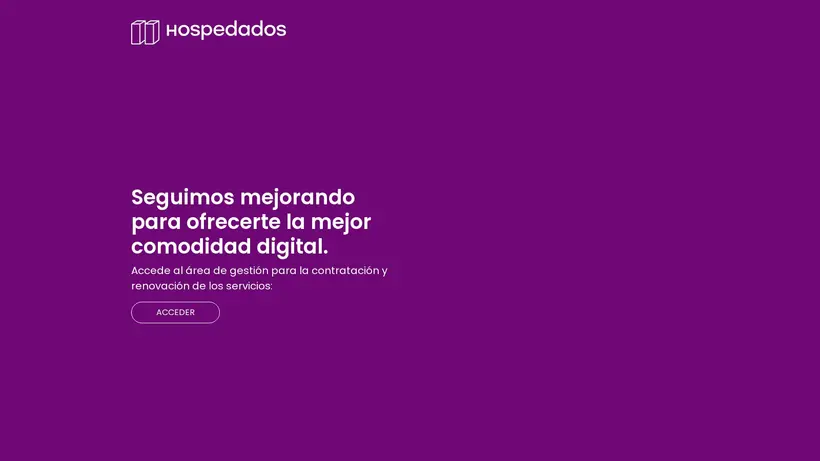 Hospedados homepage screenshot