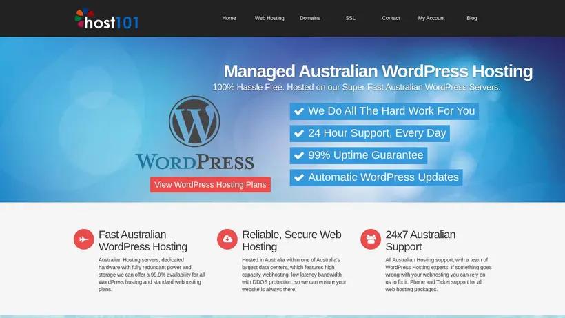 Host 101 homepage screenshot