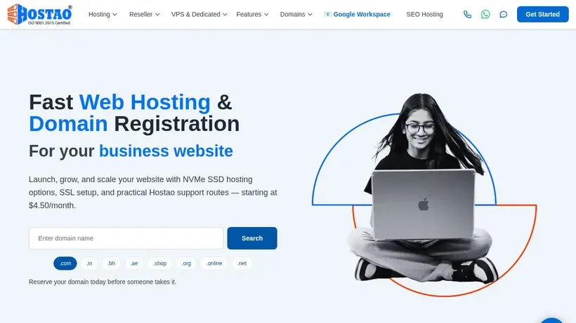 Host AO homepage screenshot