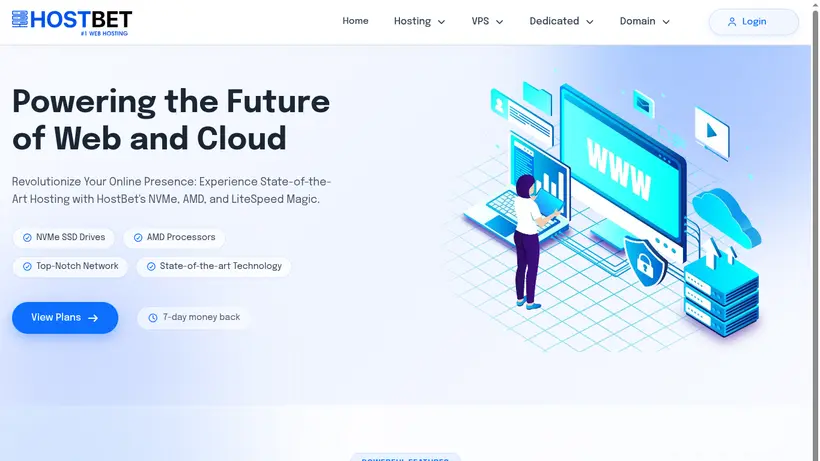 Host Bet India homepage screenshot