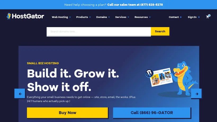 Hostgator.com.br homepage screenshot