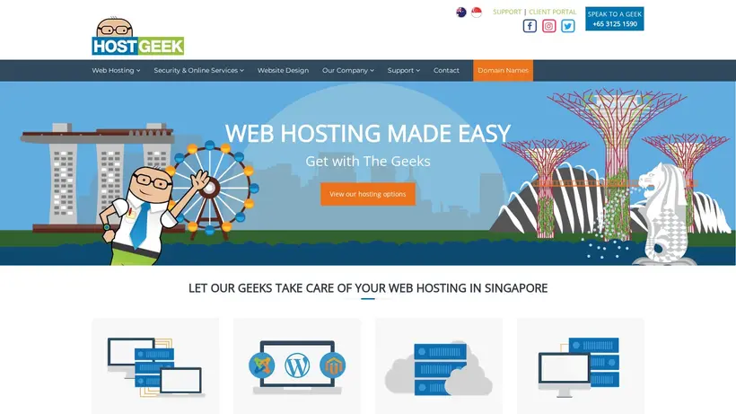 Host Geek Singapore homepage screenshot