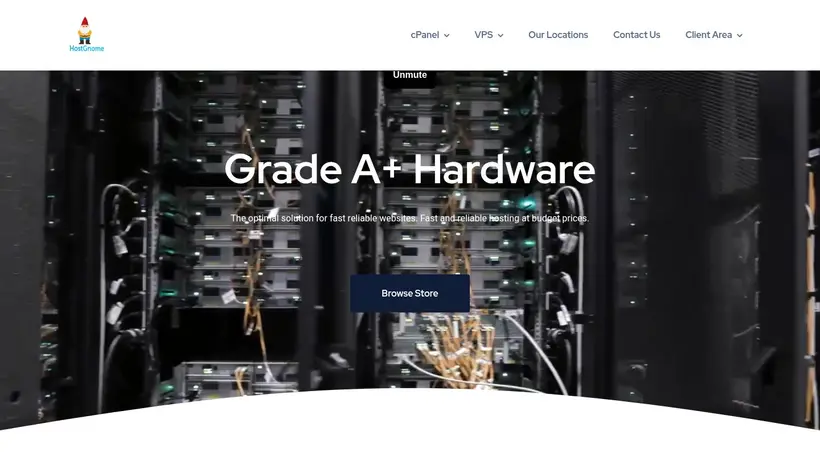 Host Gnome homepage screenshot