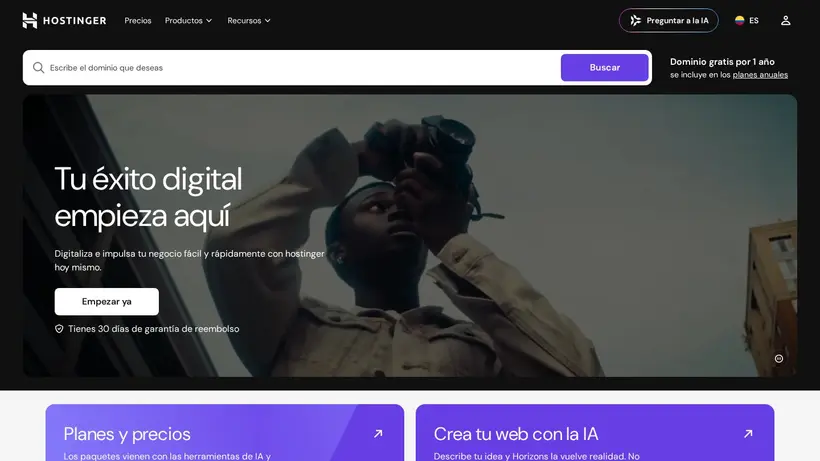 Hostinger.co homepage screenshot