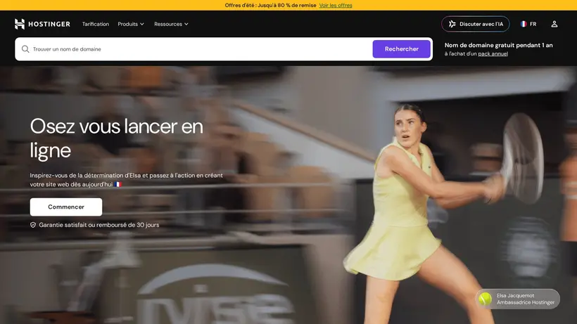 Hostinger.fr homepage screenshot
