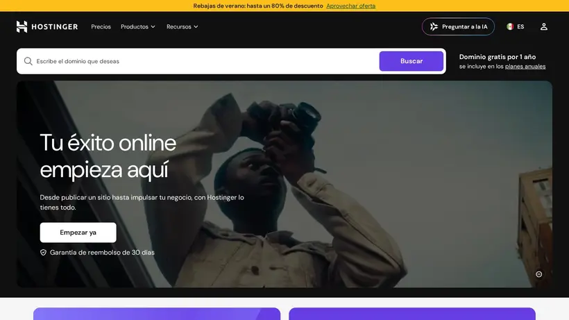Hostinger.mx homepage screenshot
