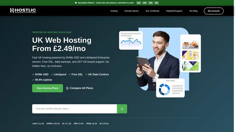 Host Lic homepage screenshot