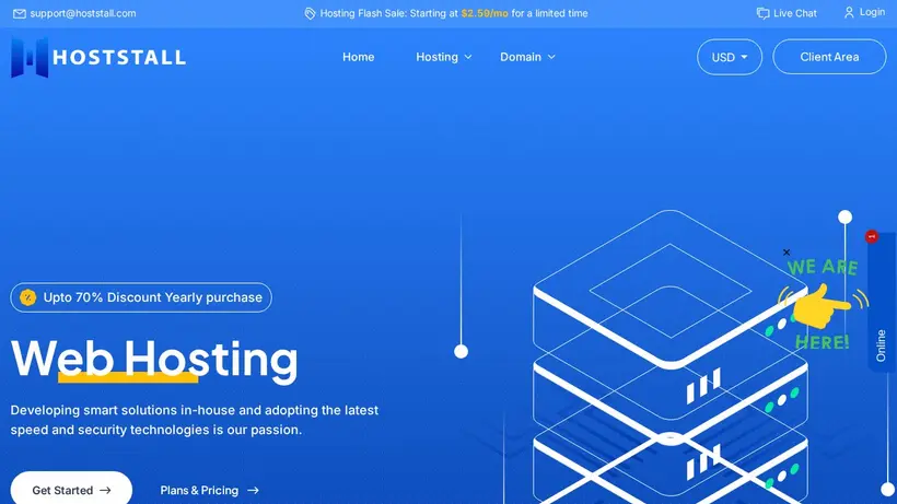 Host Stall homepage screenshot