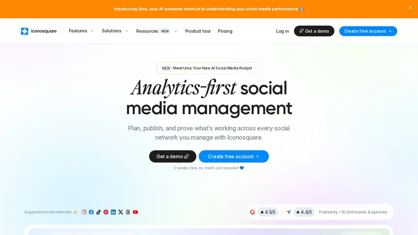 Iconosquare homepage screenshot