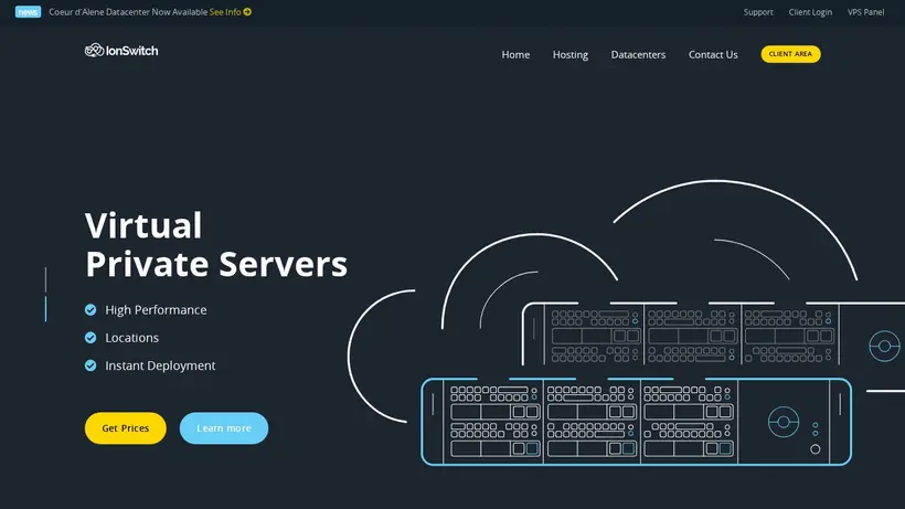 Ion Switch homepage screenshot