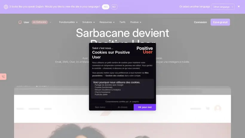 Jackmail homepage screenshot