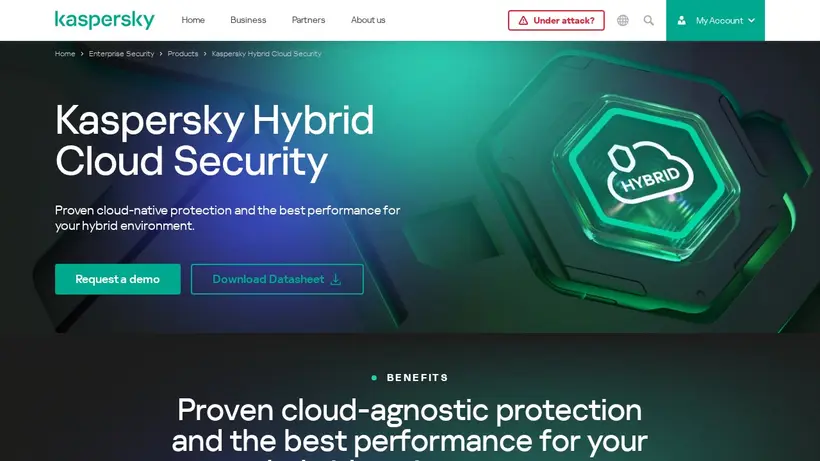 Kaspersky homepage screenshot