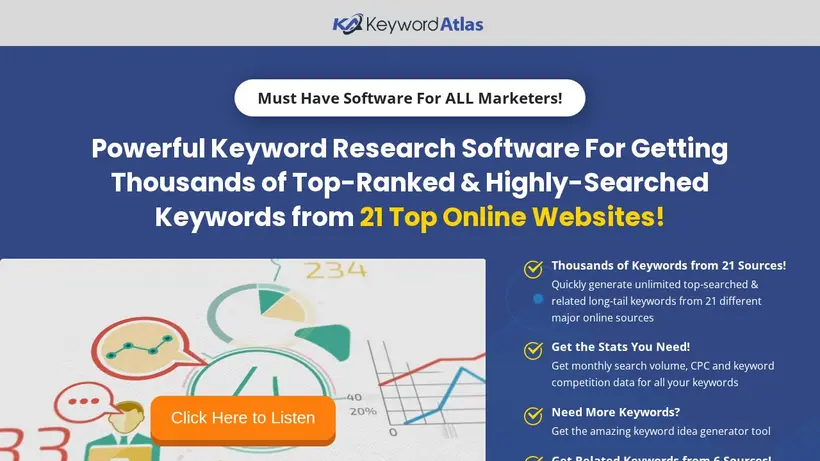 Keyword Atlas homepage screenshot