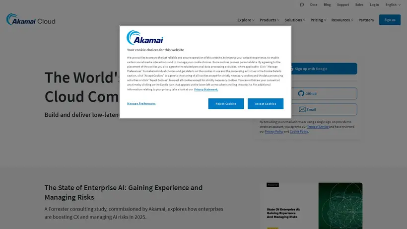 Linode homepage screenshot