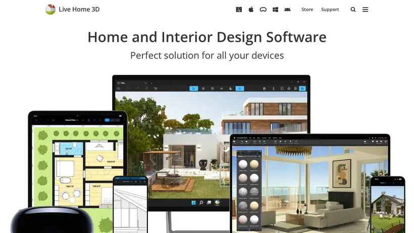 Live Home 3D homepage screenshot