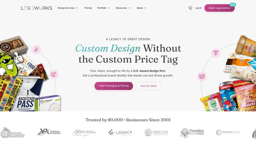 LogoWorks homepage screenshot