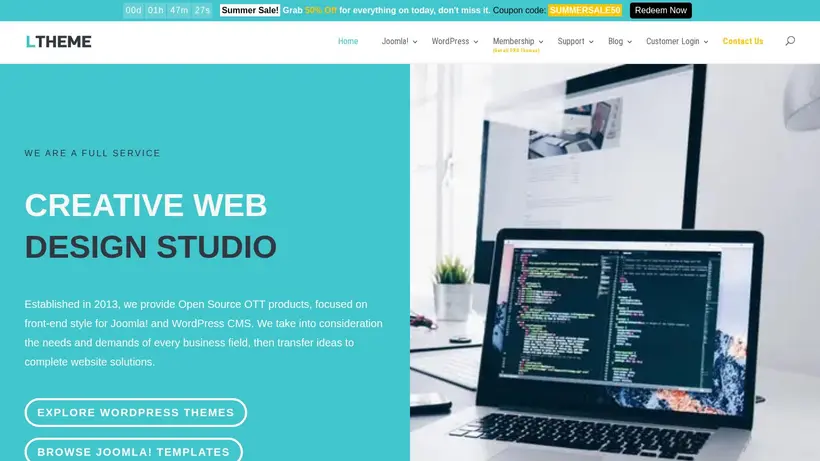 L.Theme homepage screenshot
