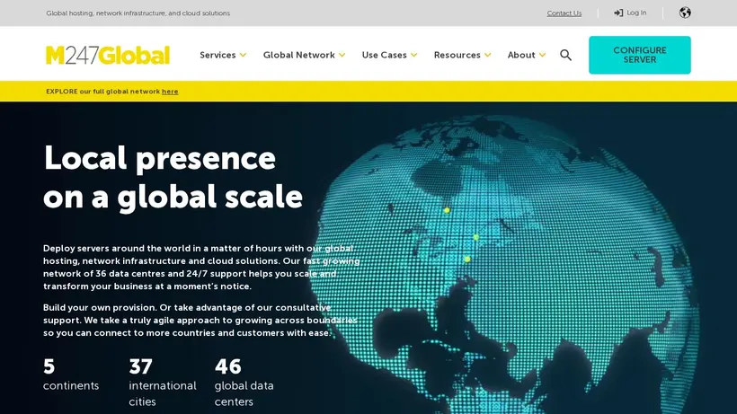 M247 homepage screenshot
