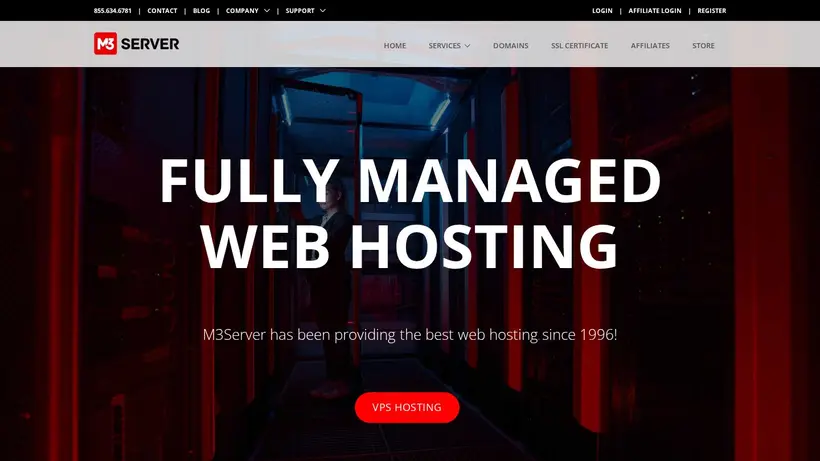 M3Server homepage screenshot