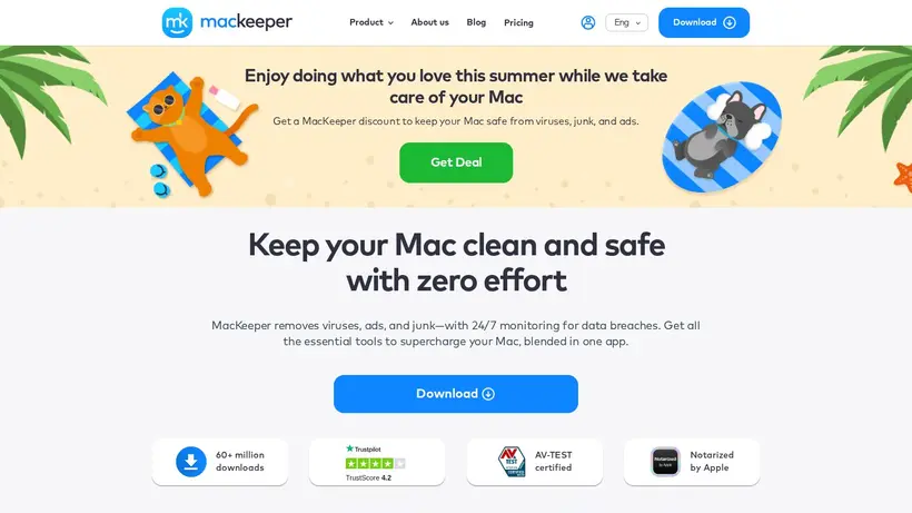 Mac Keeper homepage screenshot