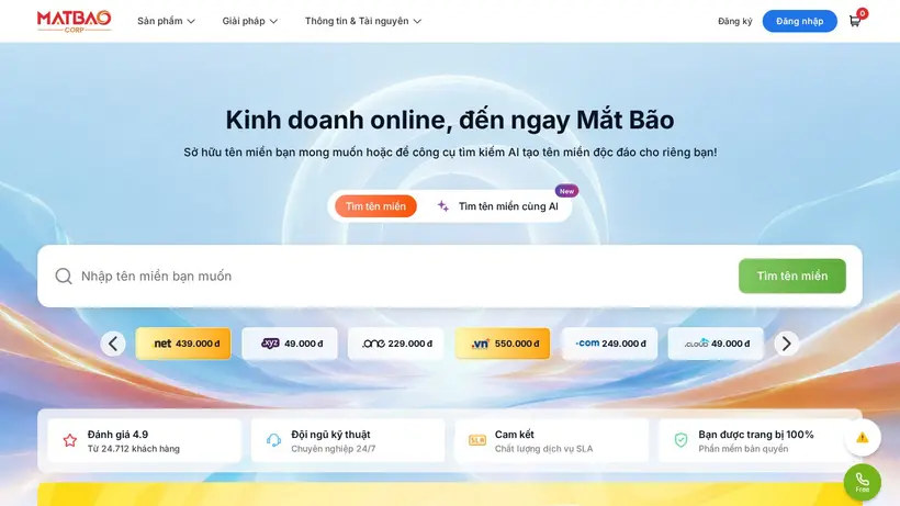 Matbao homepage screenshot