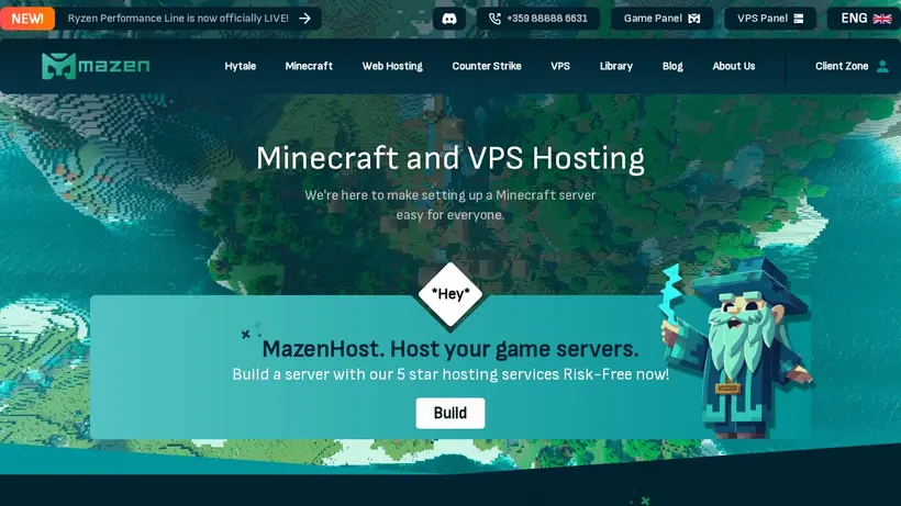 Mazen Host homepage screenshot