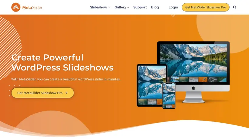 Meta Slider homepage screenshot