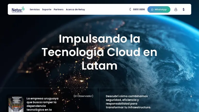 Netuy homepage screenshot