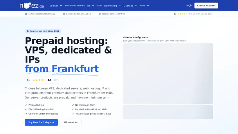 Noez GmbH homepage screenshot