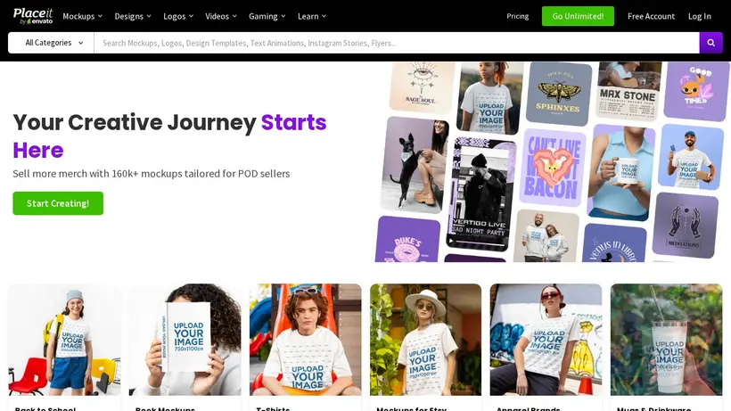 Place IT homepage screenshot