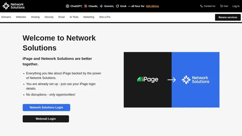 PowWeb homepage screenshot