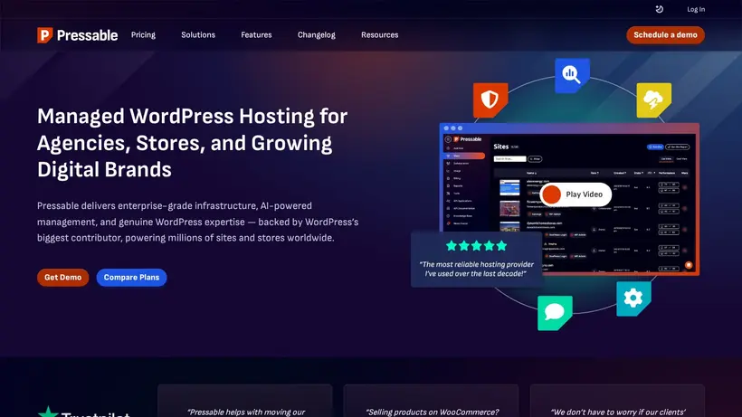 Pressable homepage screenshot