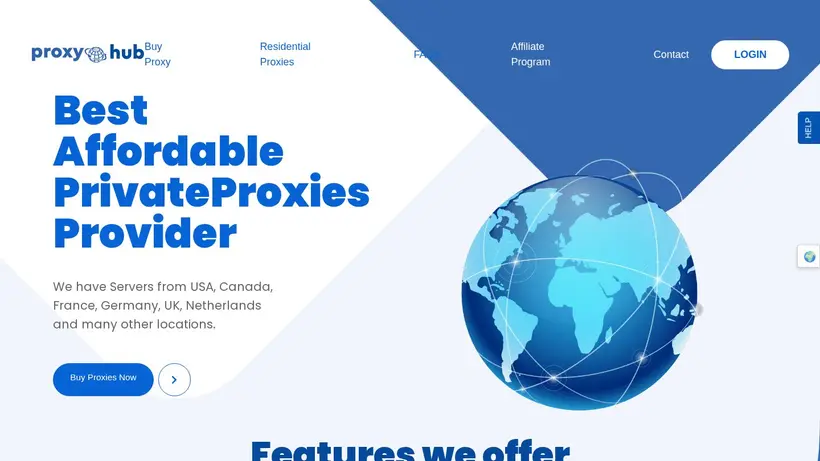 Proxy-Hub homepage screenshot
