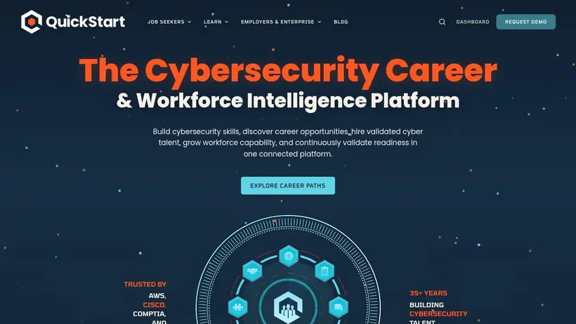 QuickStart homepage screenshot