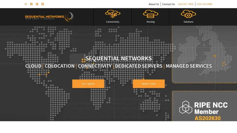 Sequential Networks homepage screenshot