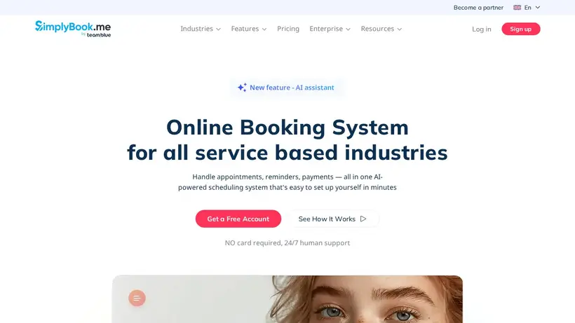 Simply Book homepage screenshot