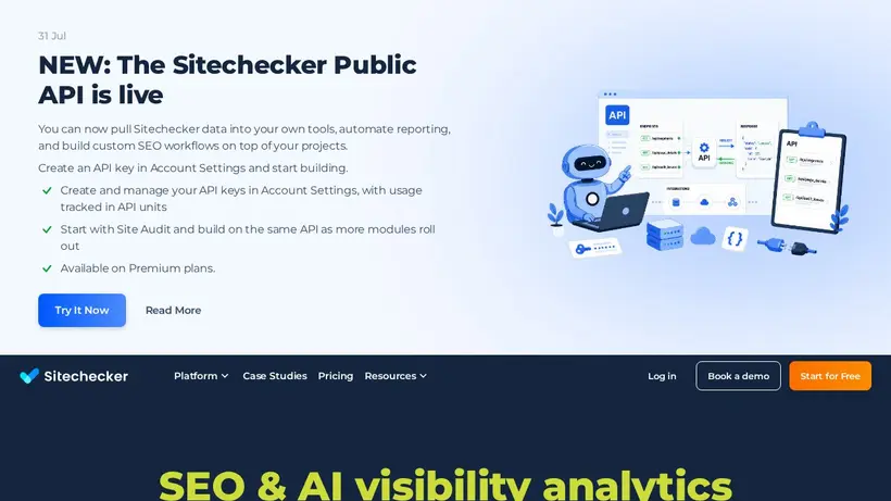 Site Checker Pro homepage screenshot